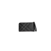 Portefeuille de voyage à motif London check - Charcoal & Black