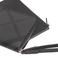 Portefeuille de voyage à motif London check - Charcoal & Black