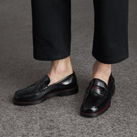 Mocassins Penny Loafers en cuir bicolore - Black