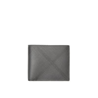 Portefeuille à rabat avec motif London check - Charcoal & Black