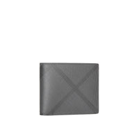 Portefeuille à rabat avec motif London check - Charcoal & Black