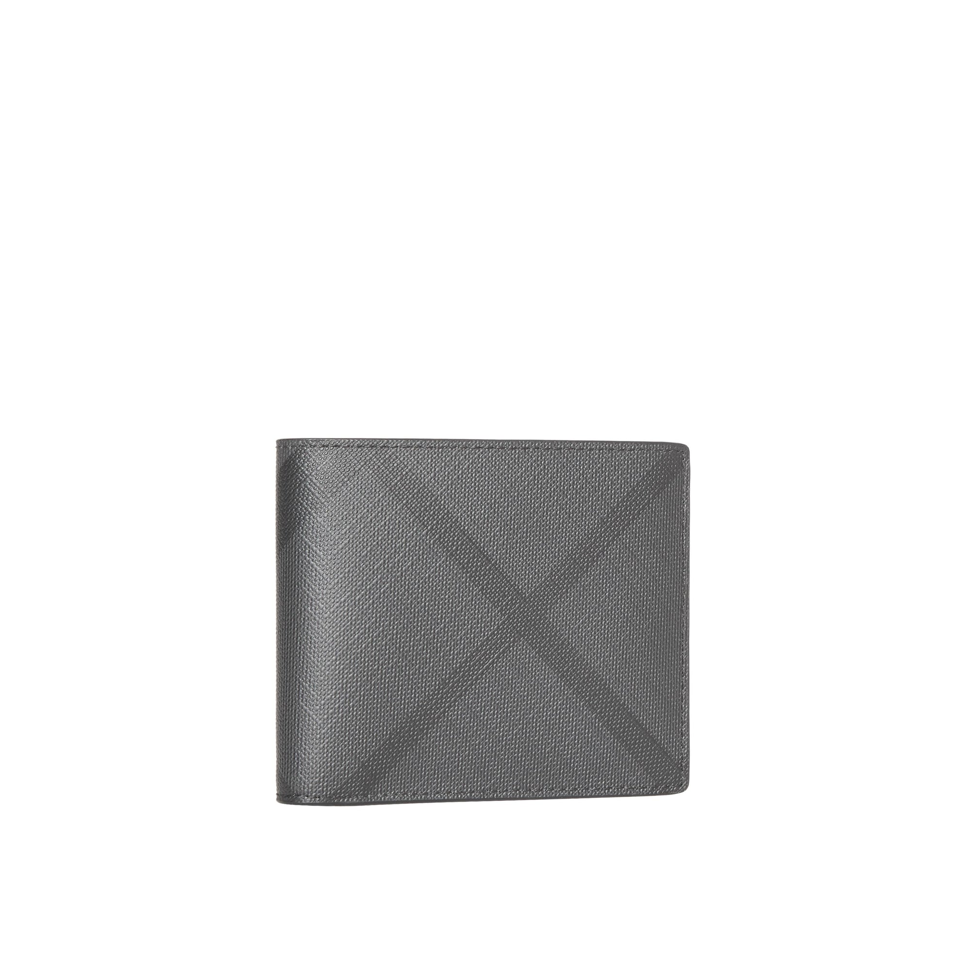 Portefeuille à rabat avec motif London check - Charcoal & Black