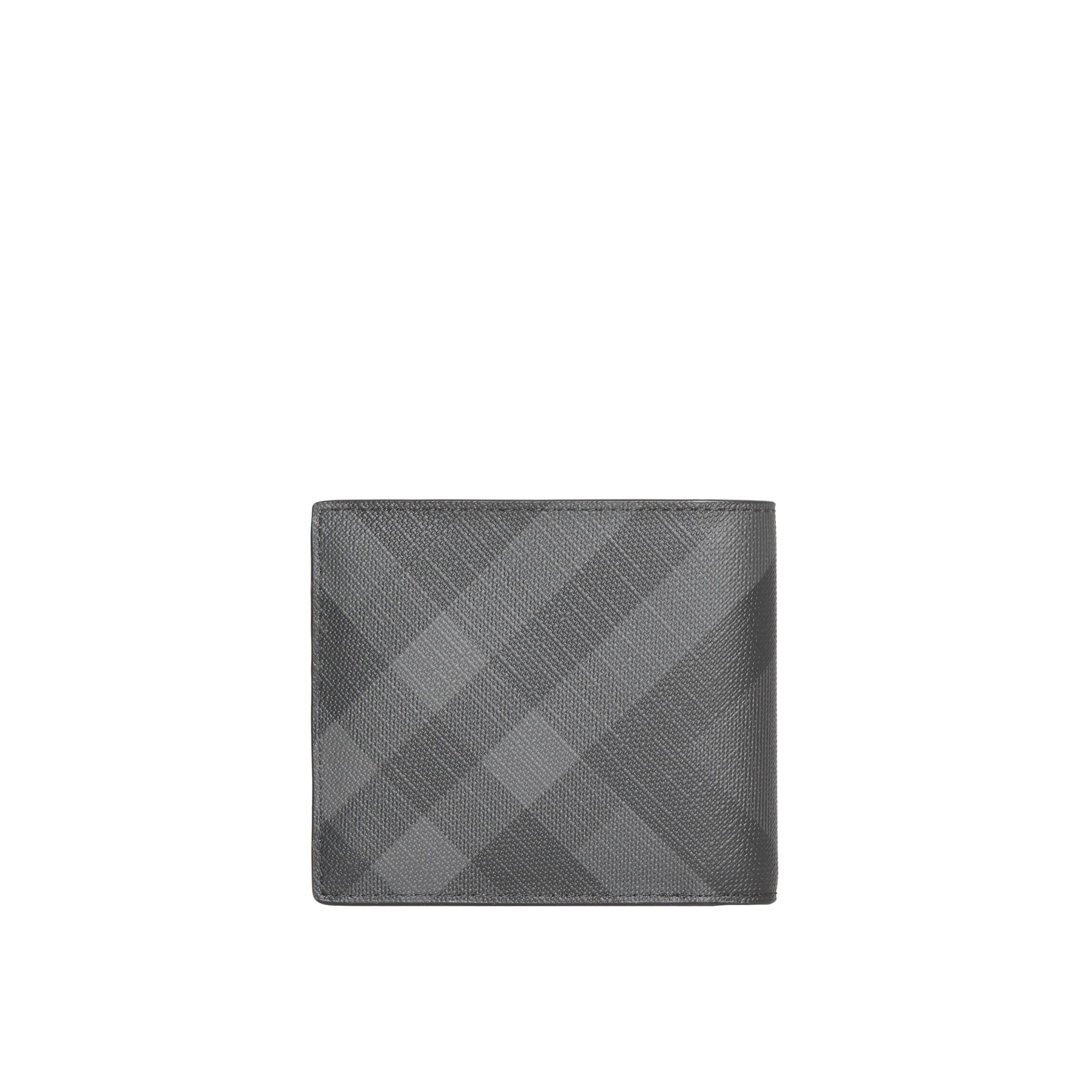 Portefeuille à rabat avec motif London check - Charcoal & Black