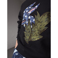 Sweat-shirt en coton avec motif Bestiaire - Black