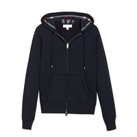 Haut en jersey de coton à capuche - Navy
