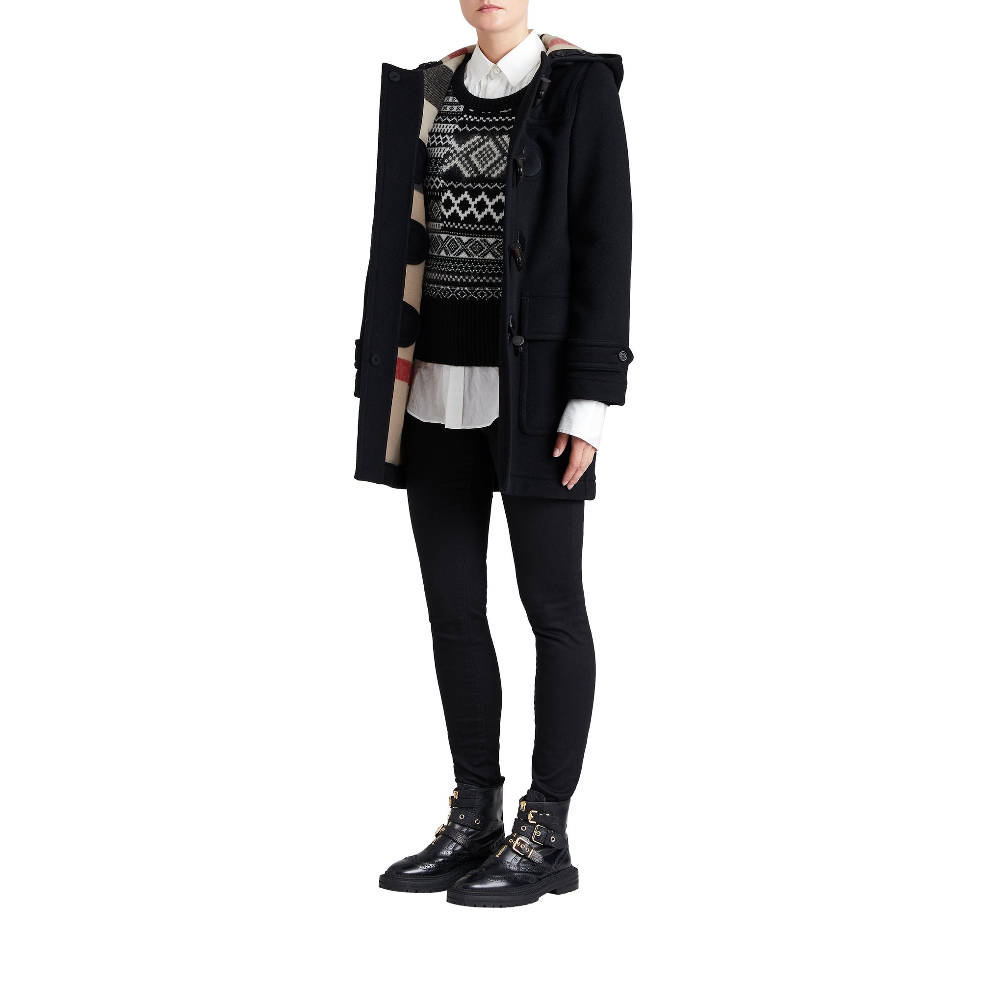 Duffle-coat The Mersey en laine - Black