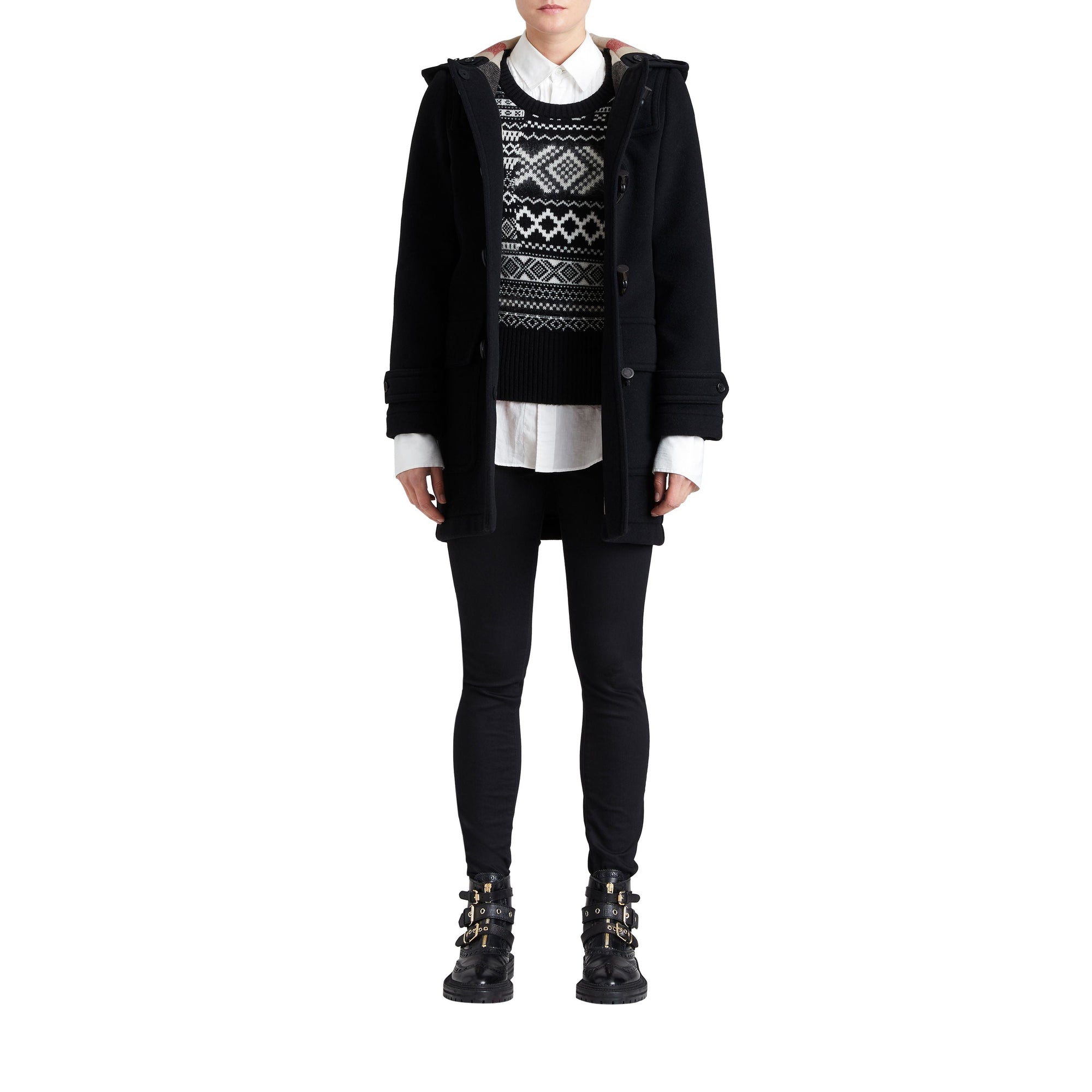 Duffle-coat The Mersey en laine - Black