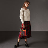 Pull en maille de laine et cachemire torsadée - Natural White
