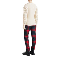 Pull en maille de laine et cachemire torsadée - Natural White