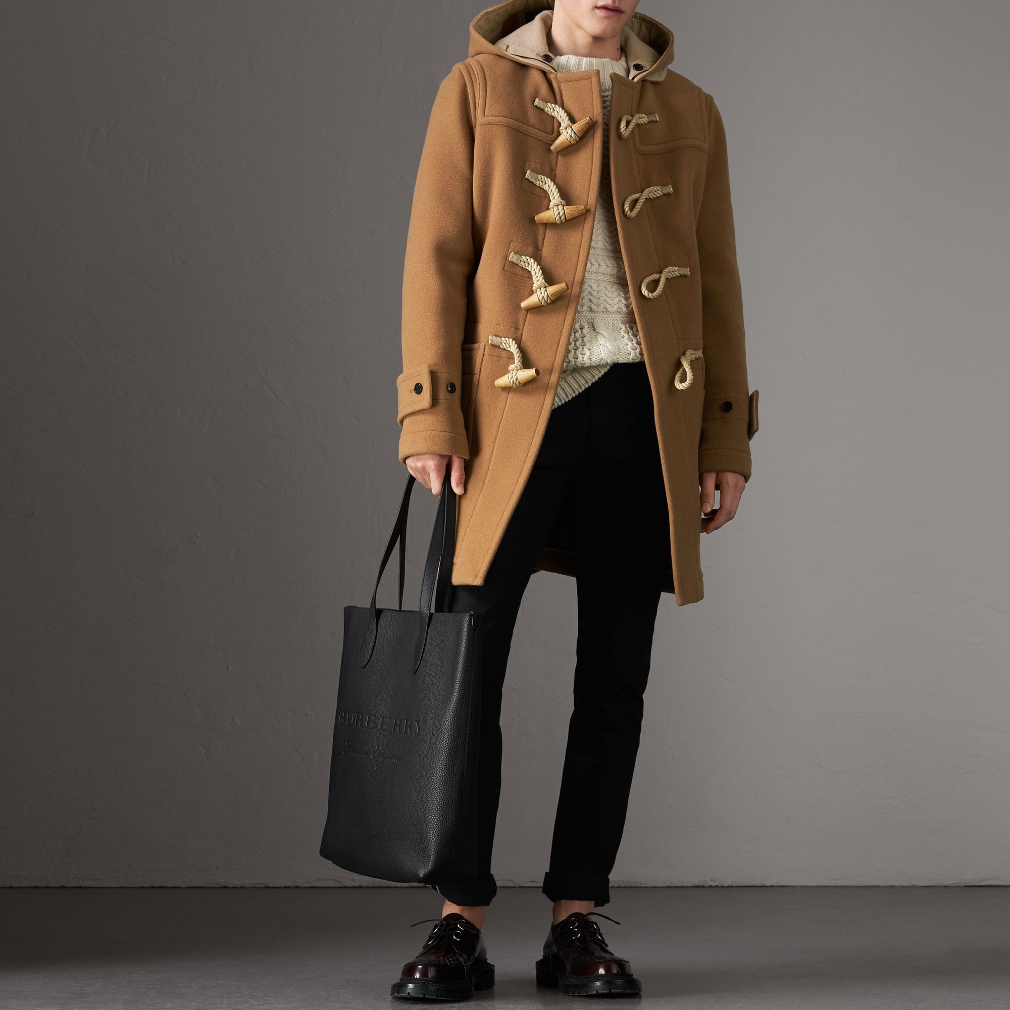 Sac tote en cuir estampé - Black