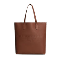 Sac tote en cuir estampé - Chestnut Brown