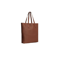 Sac tote en cuir estampé - Chestnut Brown