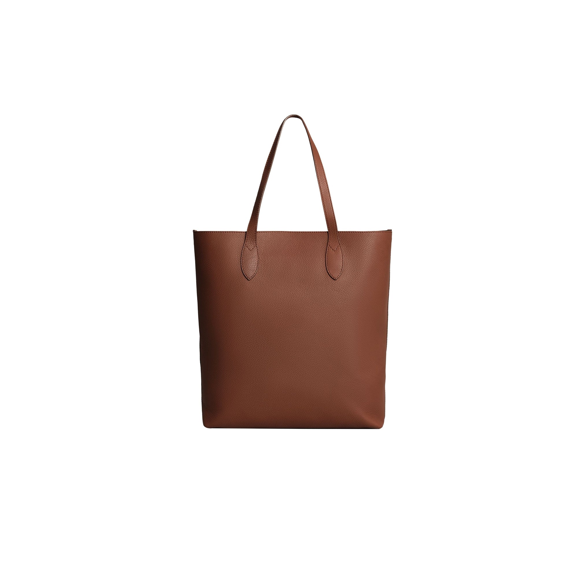 Sac tote en cuir estampé - Chestnut Brown