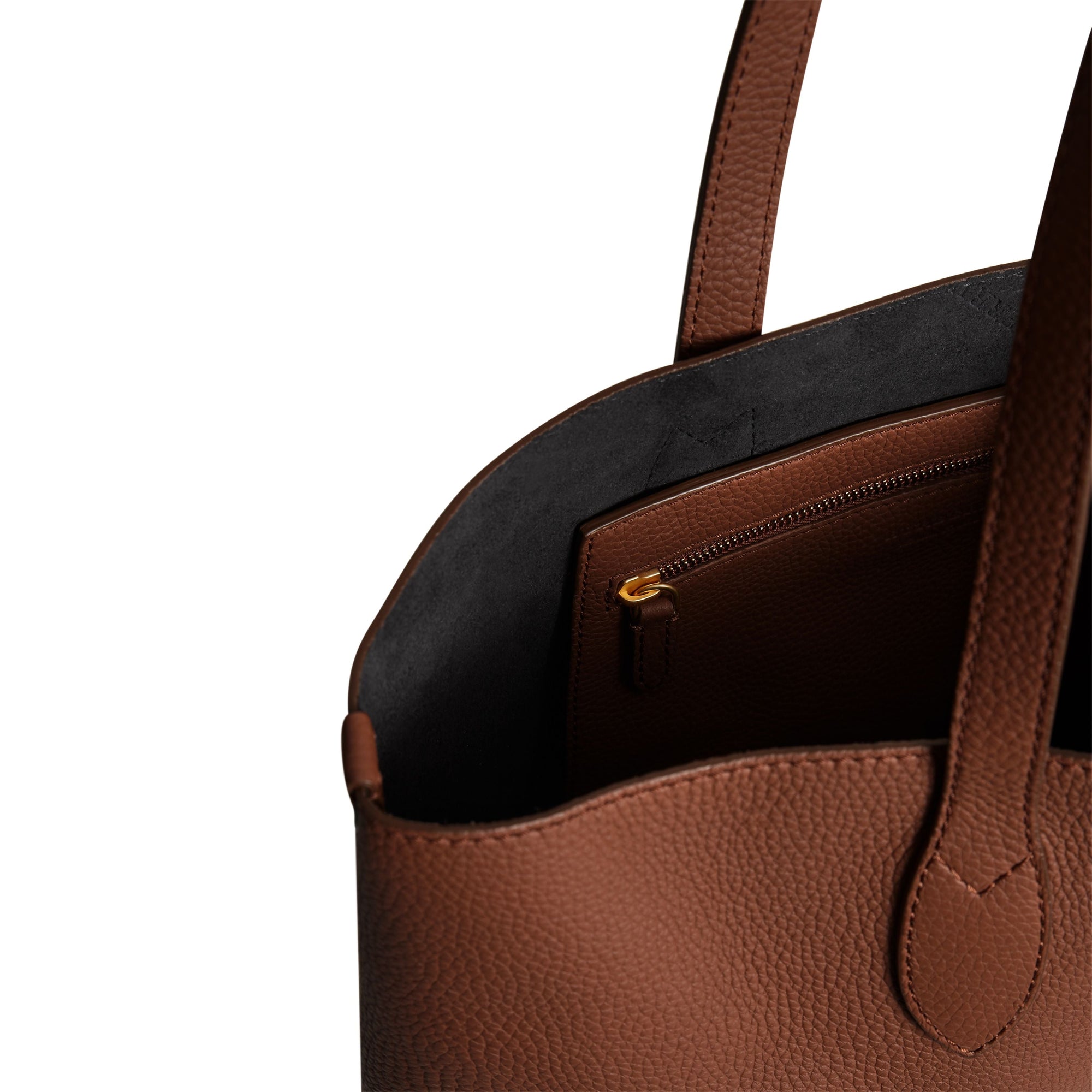 Sac tote en cuir estampé - Chestnut Brown
