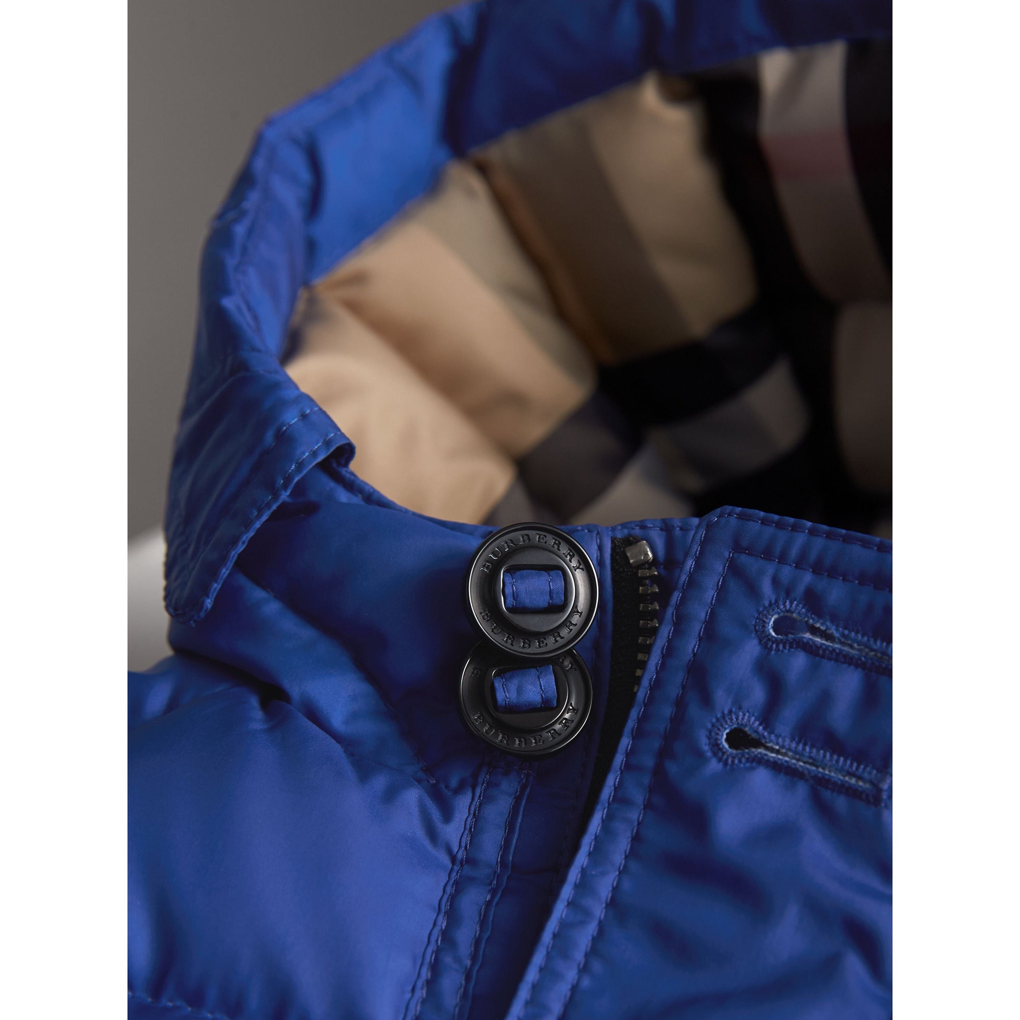Doudoune courte imperméable à capuche - Brilliant Blue