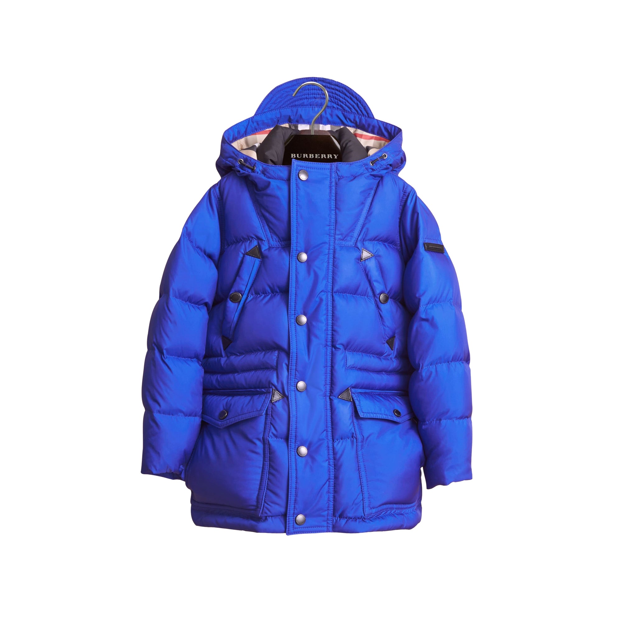Doudoune courte rembourrée à capuche - Brilliant Blue