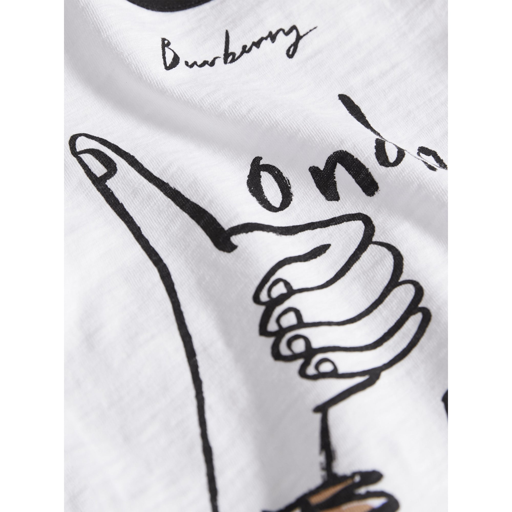 T-shirt en coton à imprimé icônes londoniennes - White