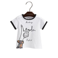T-shirt en coton à imprimé icônes londoniennes - White