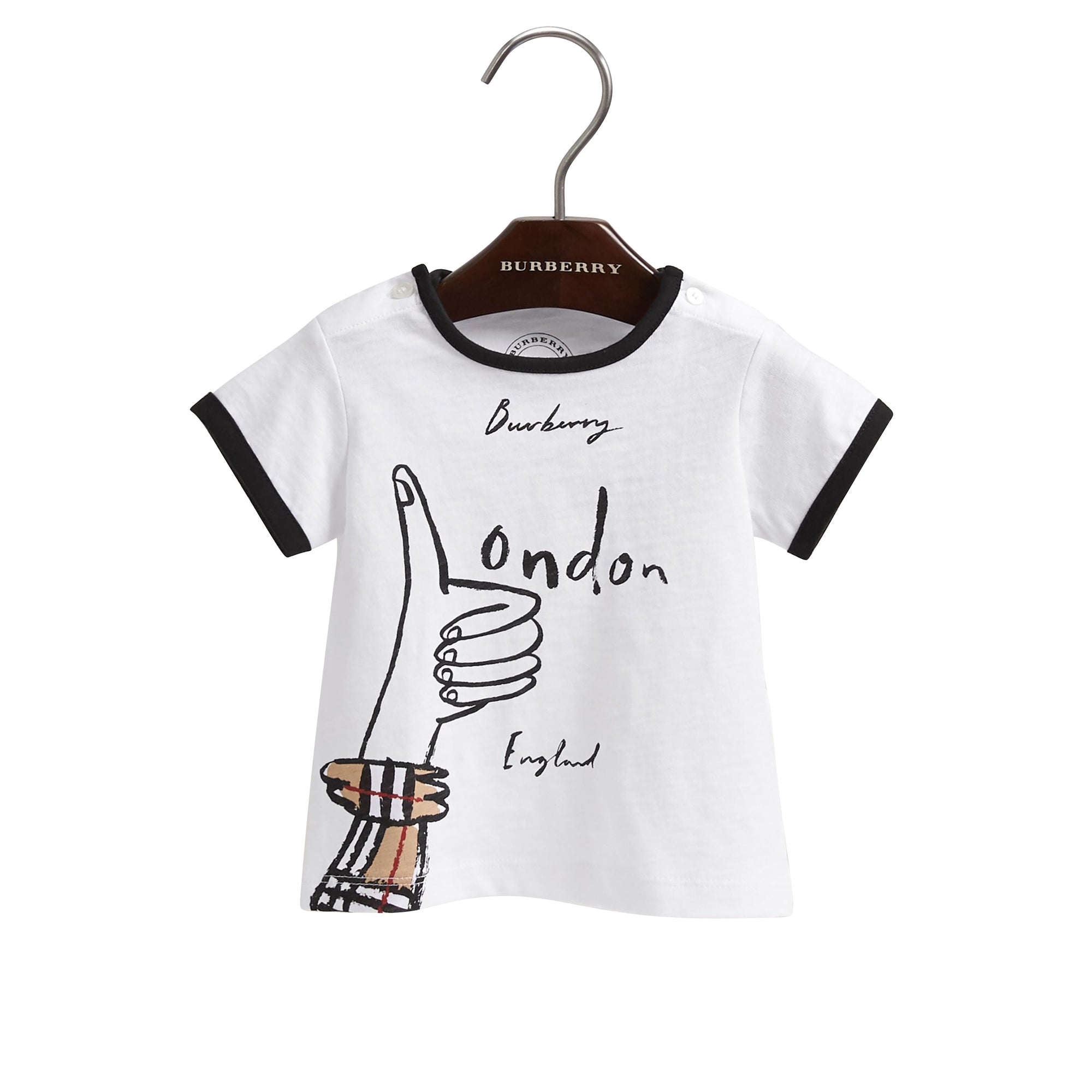 T-shirt en coton à imprimé icônes londoniennes - White