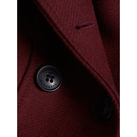 Manteau à double boutonnage en laine et cachemire techniques - Garnet