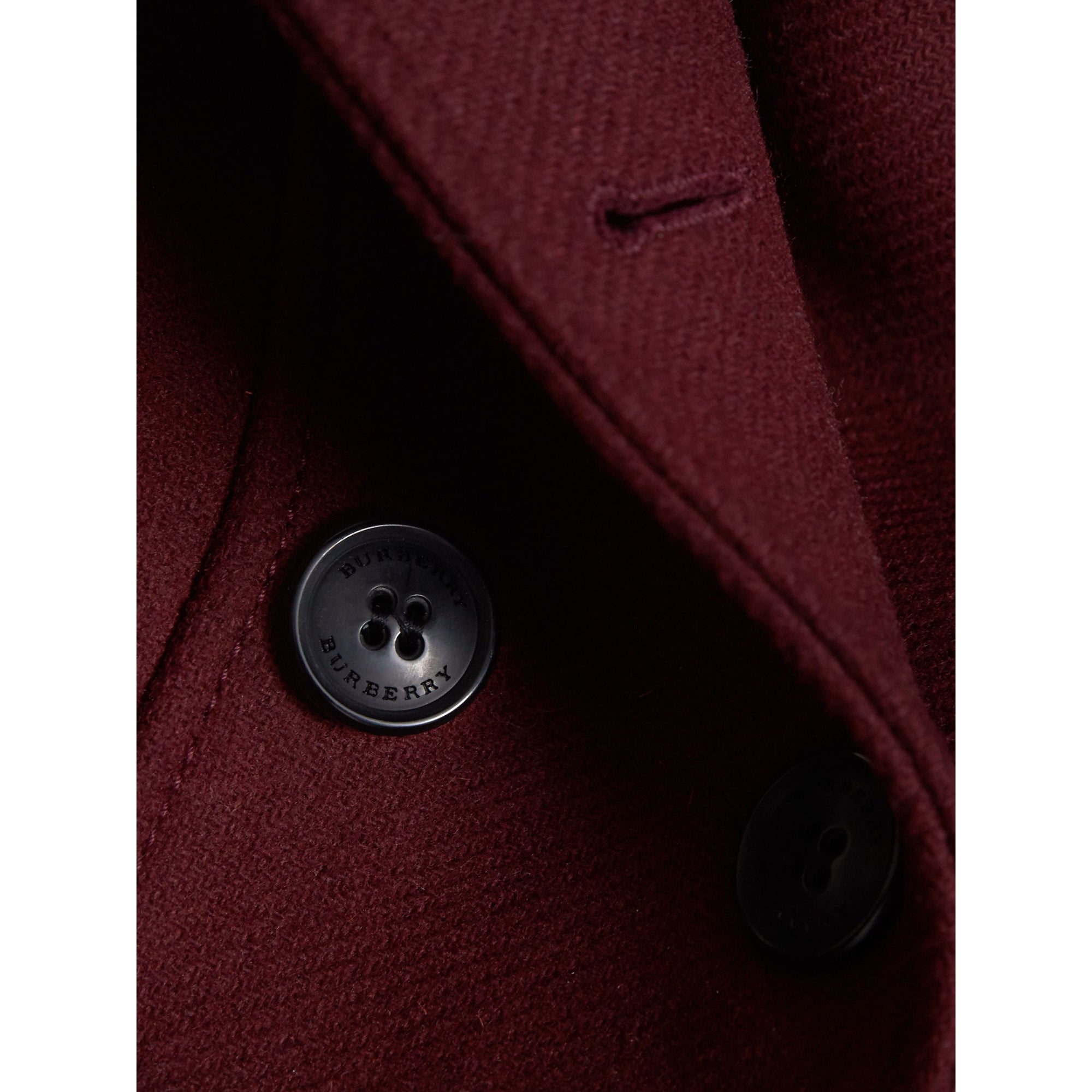 Manteau à double boutonnage en laine et cachemire techniques - Garnet