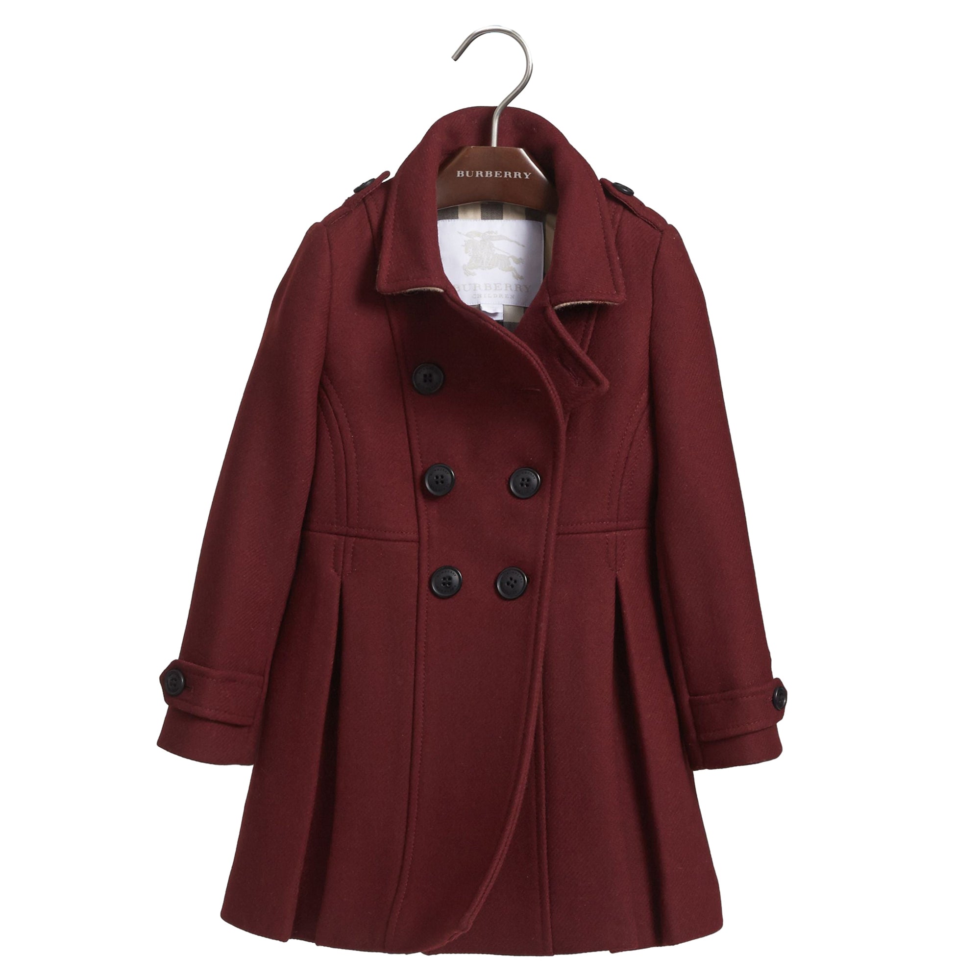 Manteau à double boutonnage en laine et cachemire techniques - Garnet