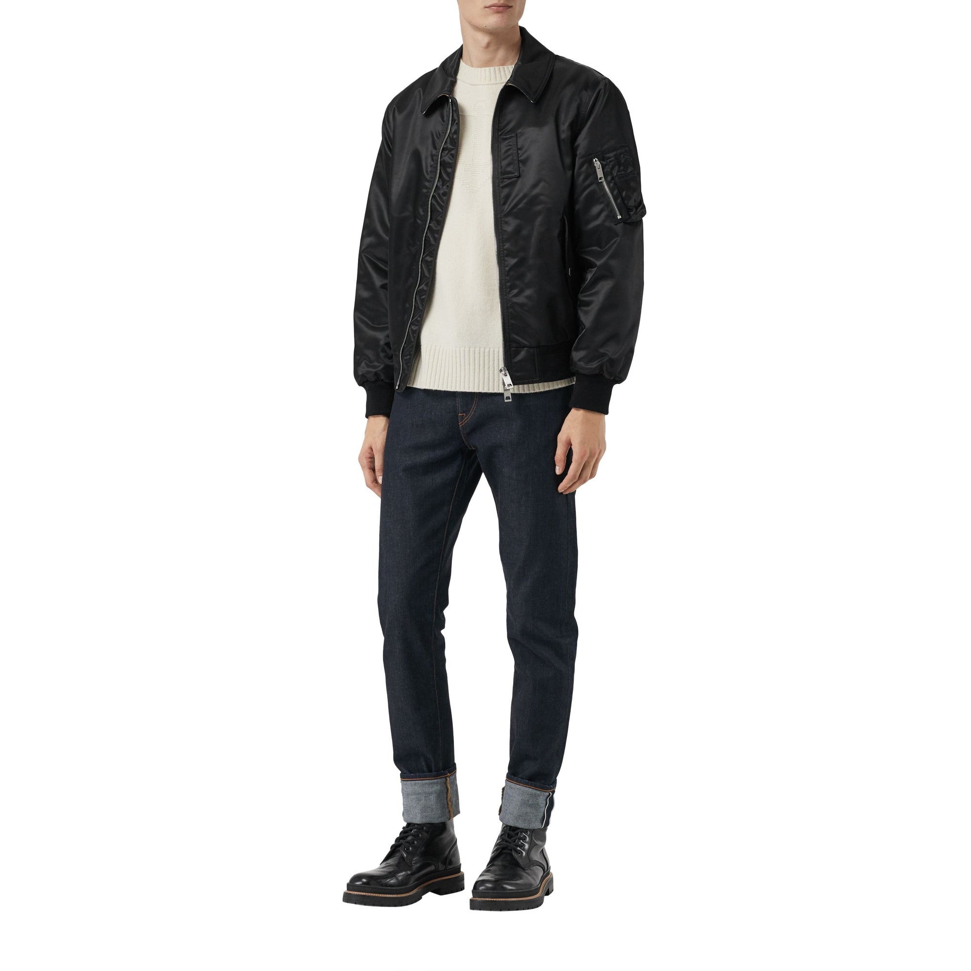 Bomber à col en pointe - Black