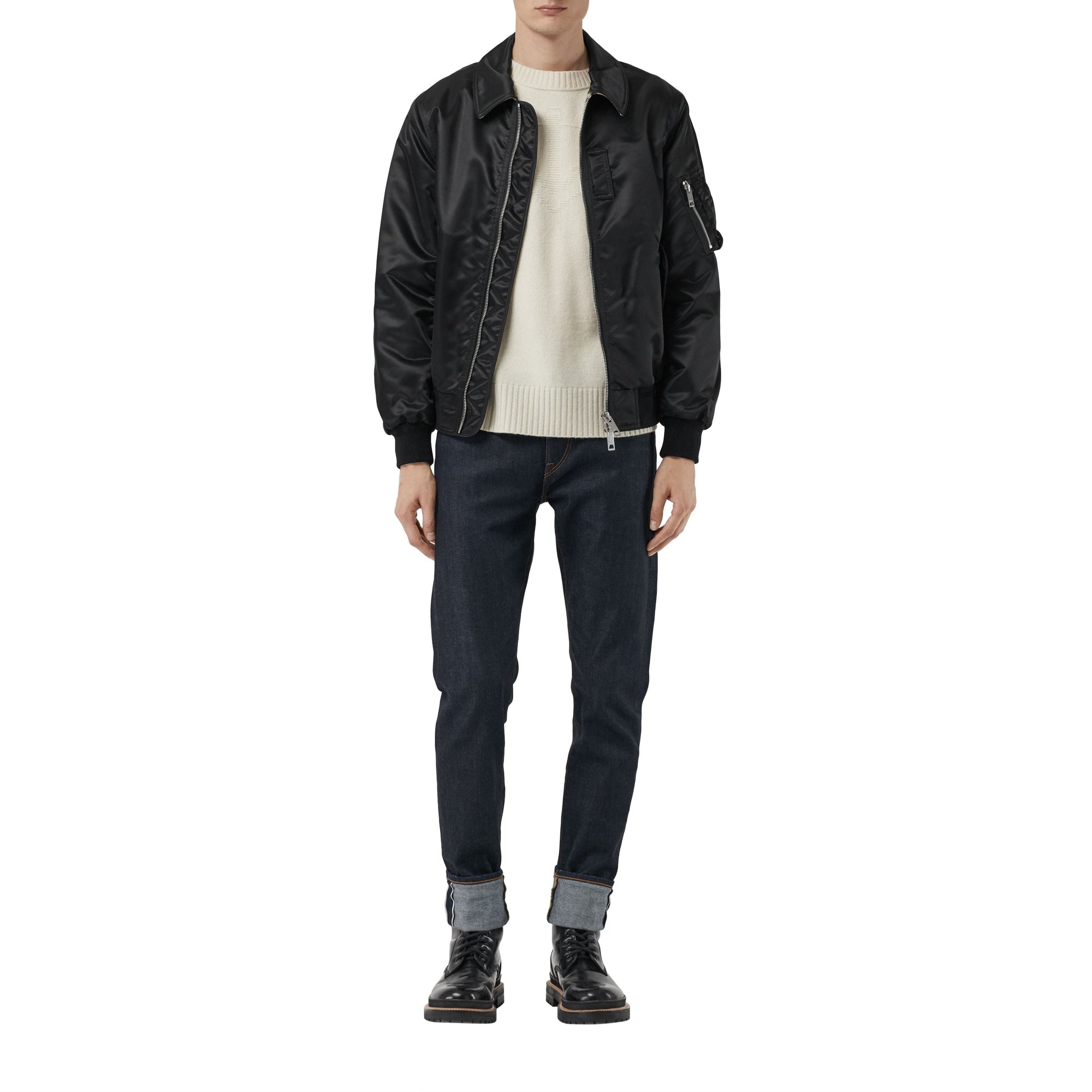 Bomber à col en pointe - Black