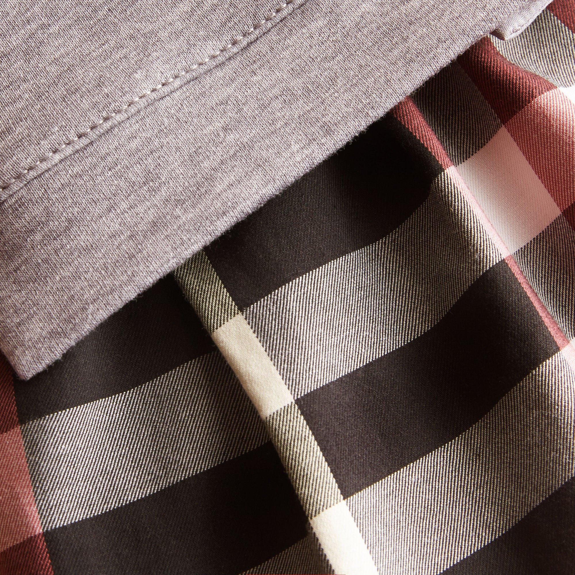Robe pull à motif check contrastant - Dusty Pink