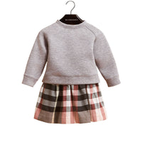 Robe pull à motif check contrastant - Dusty Pink