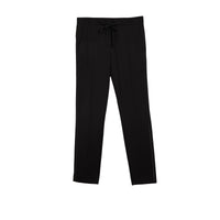 Pantalon en laine avec ruban à la taille - Black