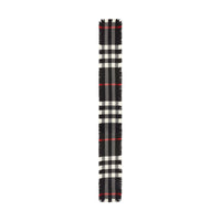 Écharpe en laine à motif check et à franges - Black