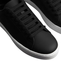 Sneakers en cuir à motif check perforé - Black