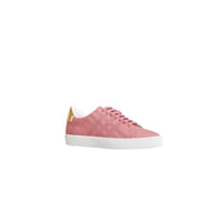 Sneakers en cuir à motif check perforé - Rose Pink