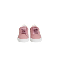 Sneakers en cuir à motif check perforé - Rose Pink