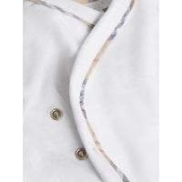 Coffret cadeau bébé deux pièces en jersey extensible - White
