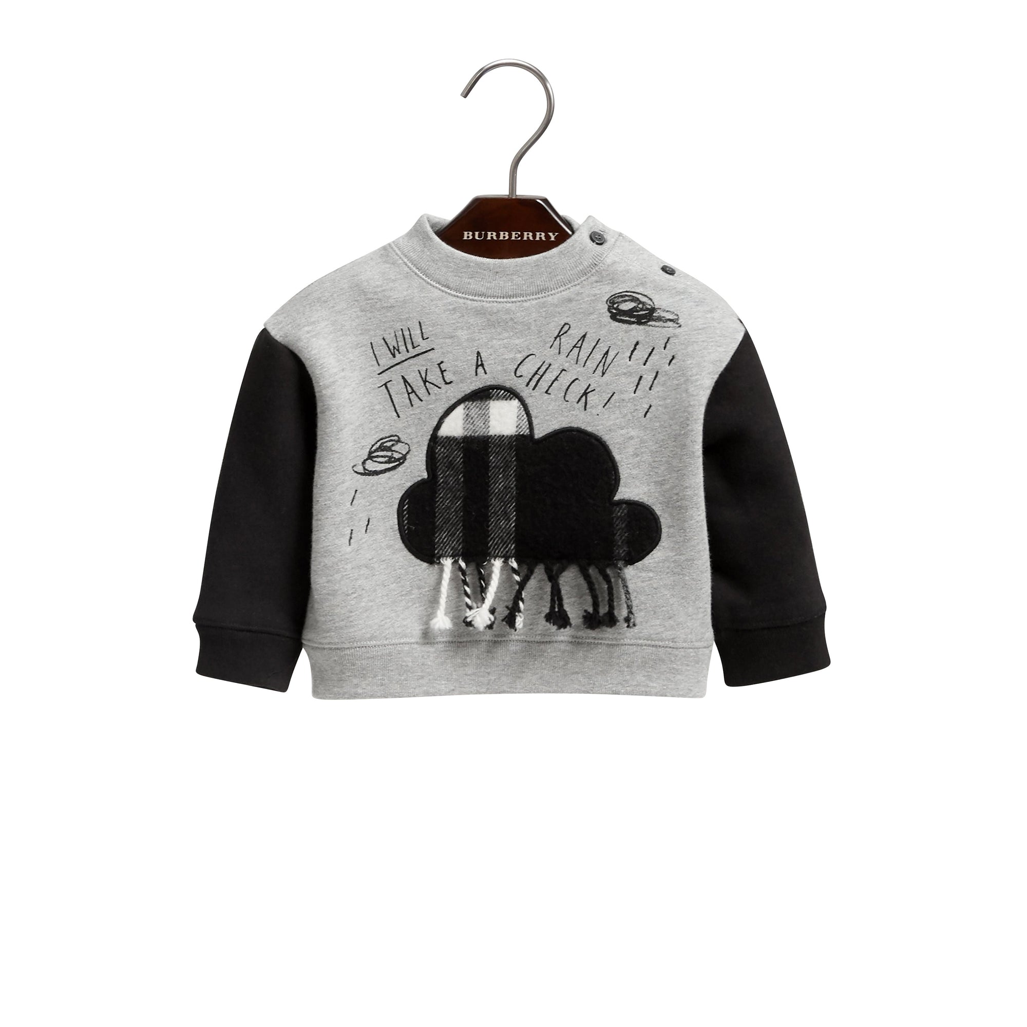 Sweat-shirt en coton à motif météo - Black
