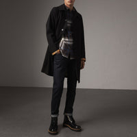 Chemise en flanelle de coton à motif check - Black