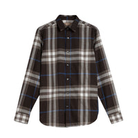 Chemise en flanelle de coton à motif check - Black