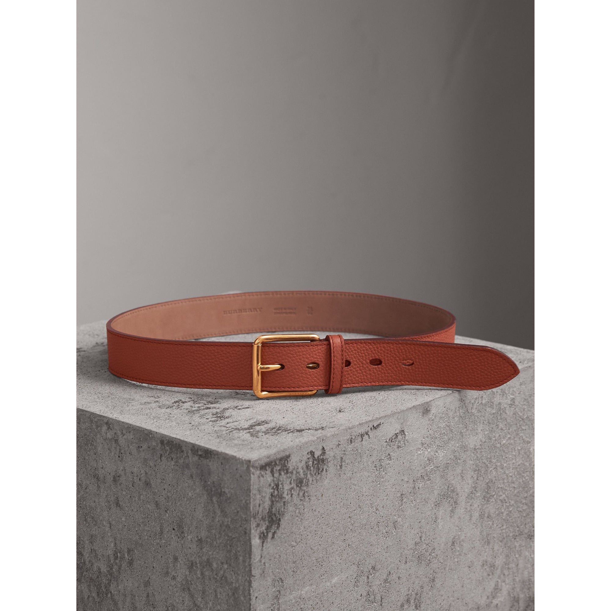 Ceinture en cuir grainé - Chestnut Brown