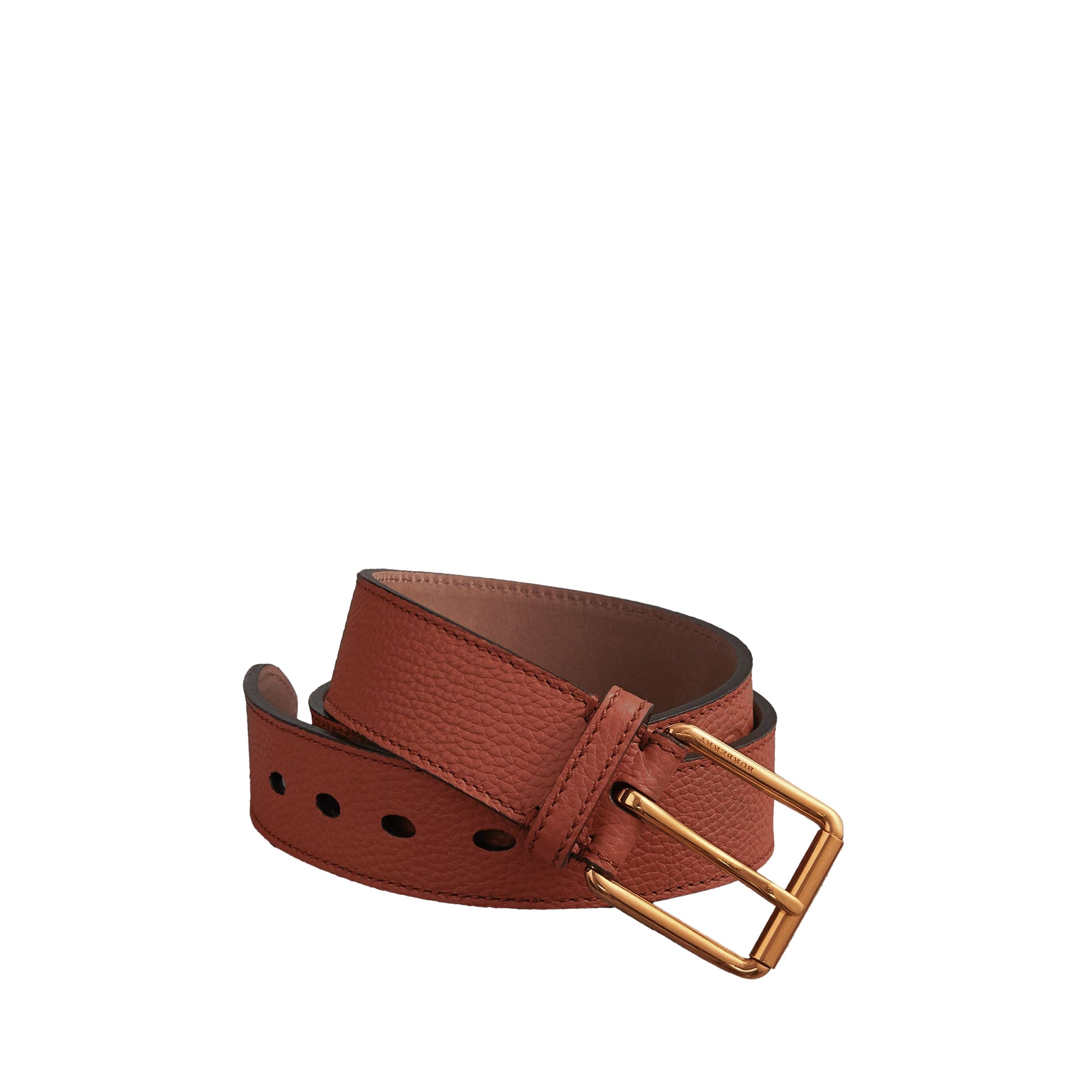 Ceinture en cuir grainé - Chestnut Brown