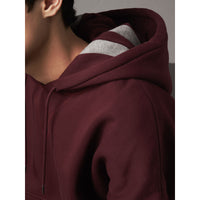 Sweat-shirt oversize à capuche à grosses rayures - Deep Claret