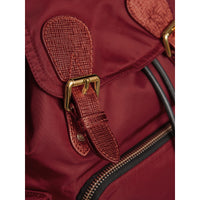 Sac The Rucksack moyen en nylon technique et cuir - Crimson Red & Crim Red