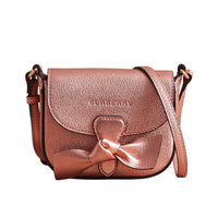 Sac à bandoulière en cuir métallisé - Copper Pink