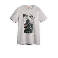T-shirt en coton avec motif graphique Open Spaces - Pale Grey Melange