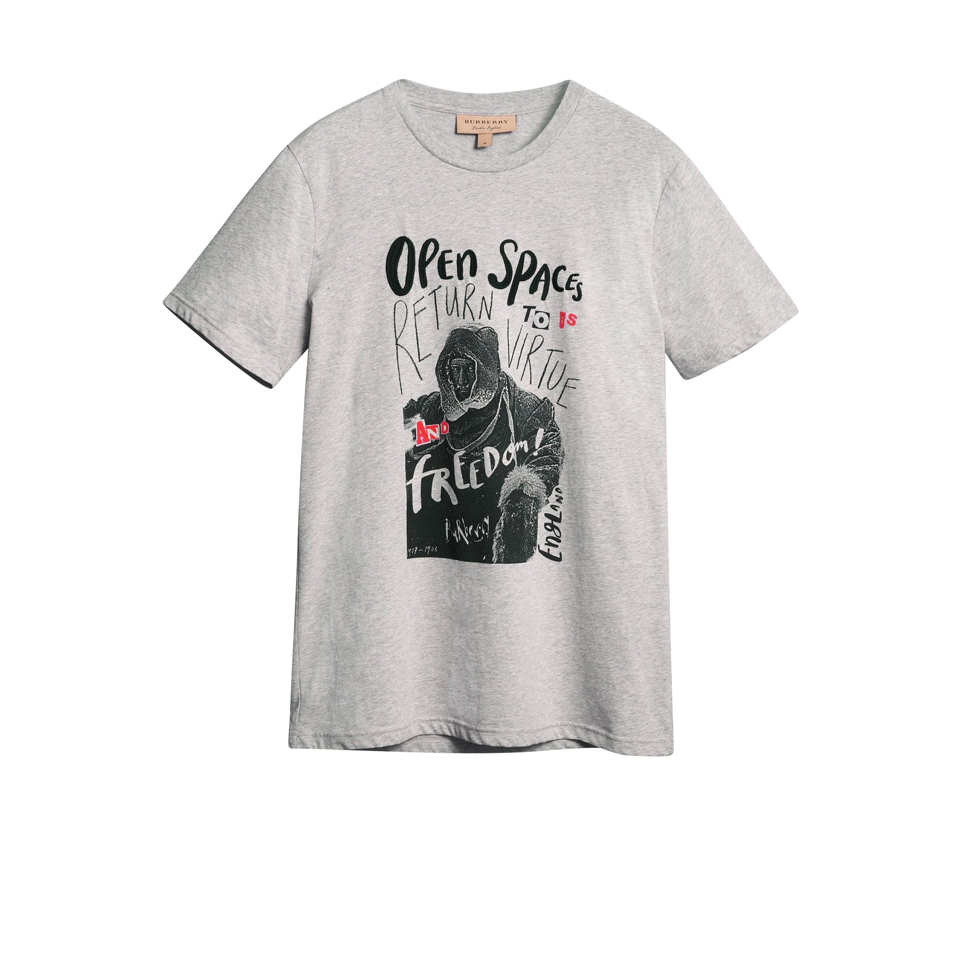 T-shirt en coton avec motif graphique Open Spaces - Pale Grey Melange
