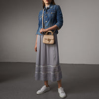 Mini sac à main DK88 en cuir - Honey