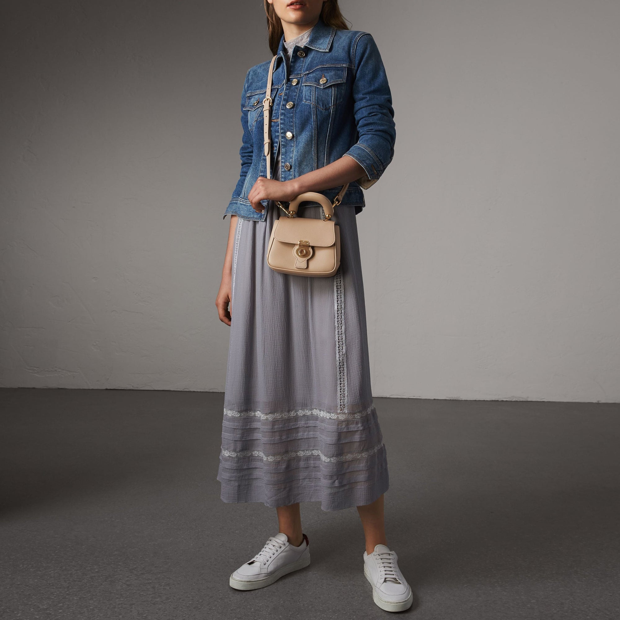 Mini sac à main DK88 en cuir - Honey