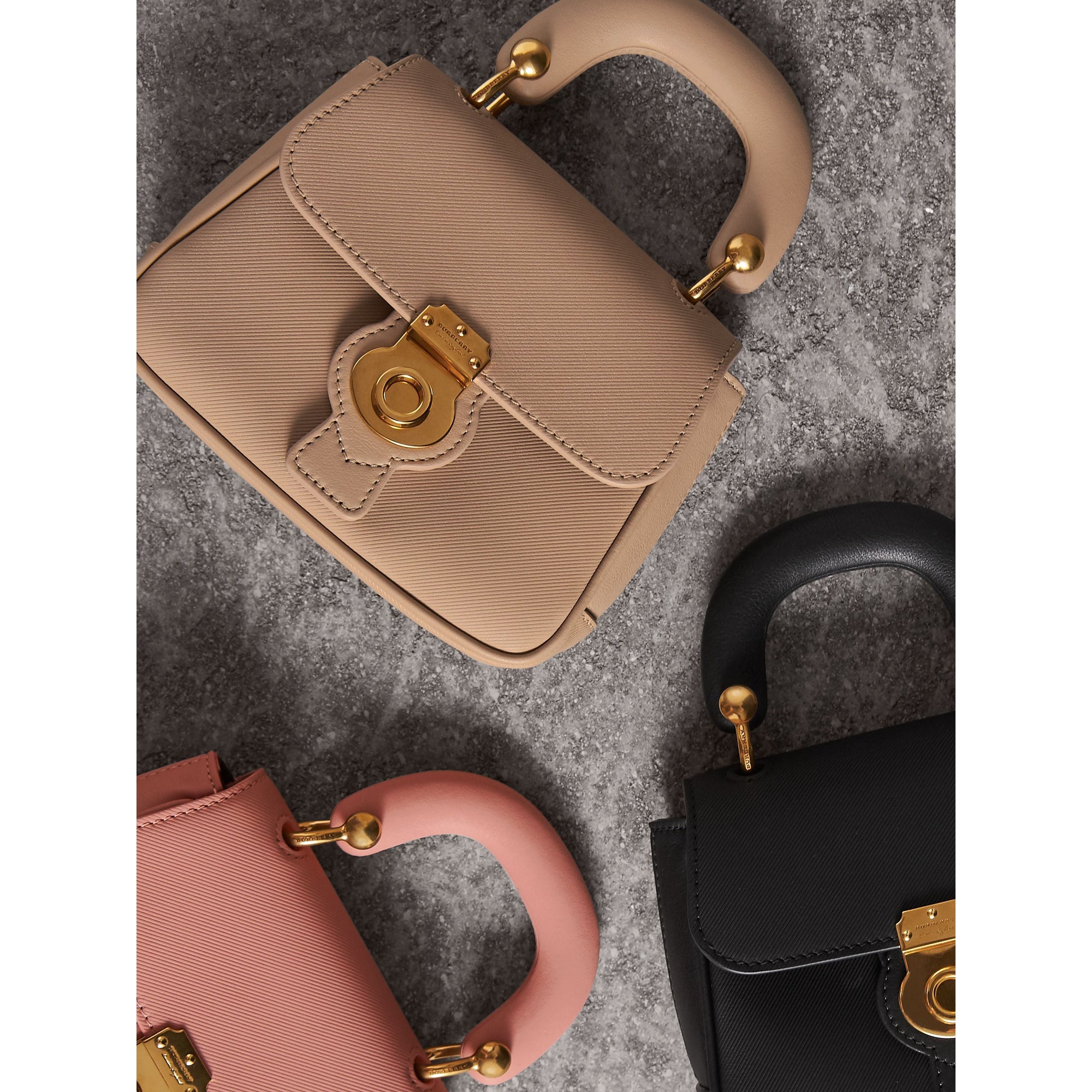 Mini sac à main DK88 en cuir - Honey