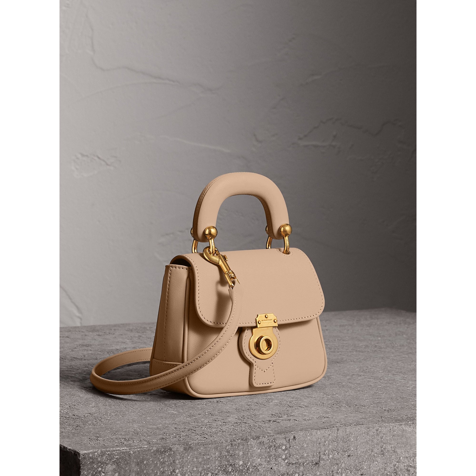 Mini sac à main DK88 en cuir - Honey